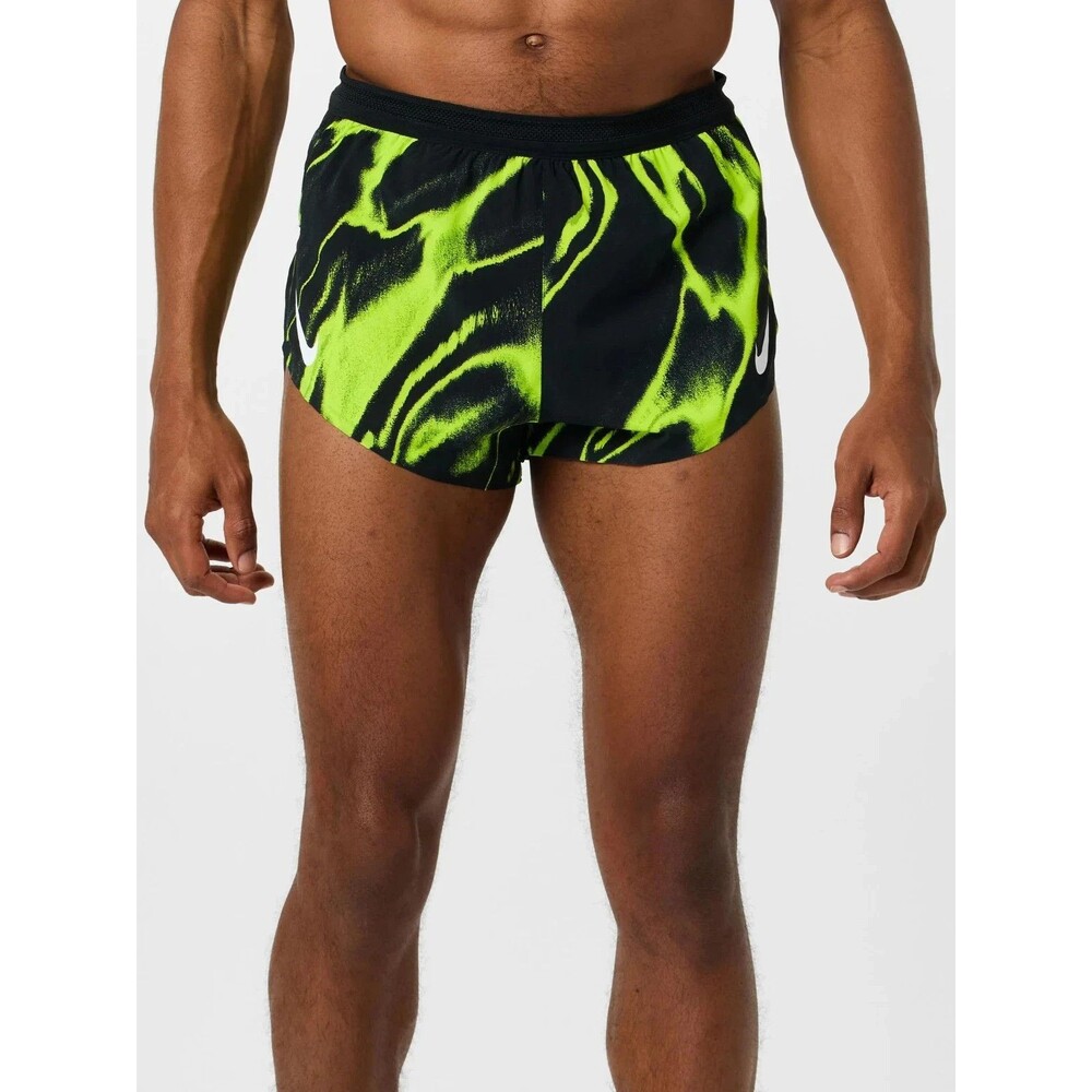 Nike Dri-Fit ADV Aeroswift 2" AOP Running Shorts Volt Green Men's XL HV2645 702